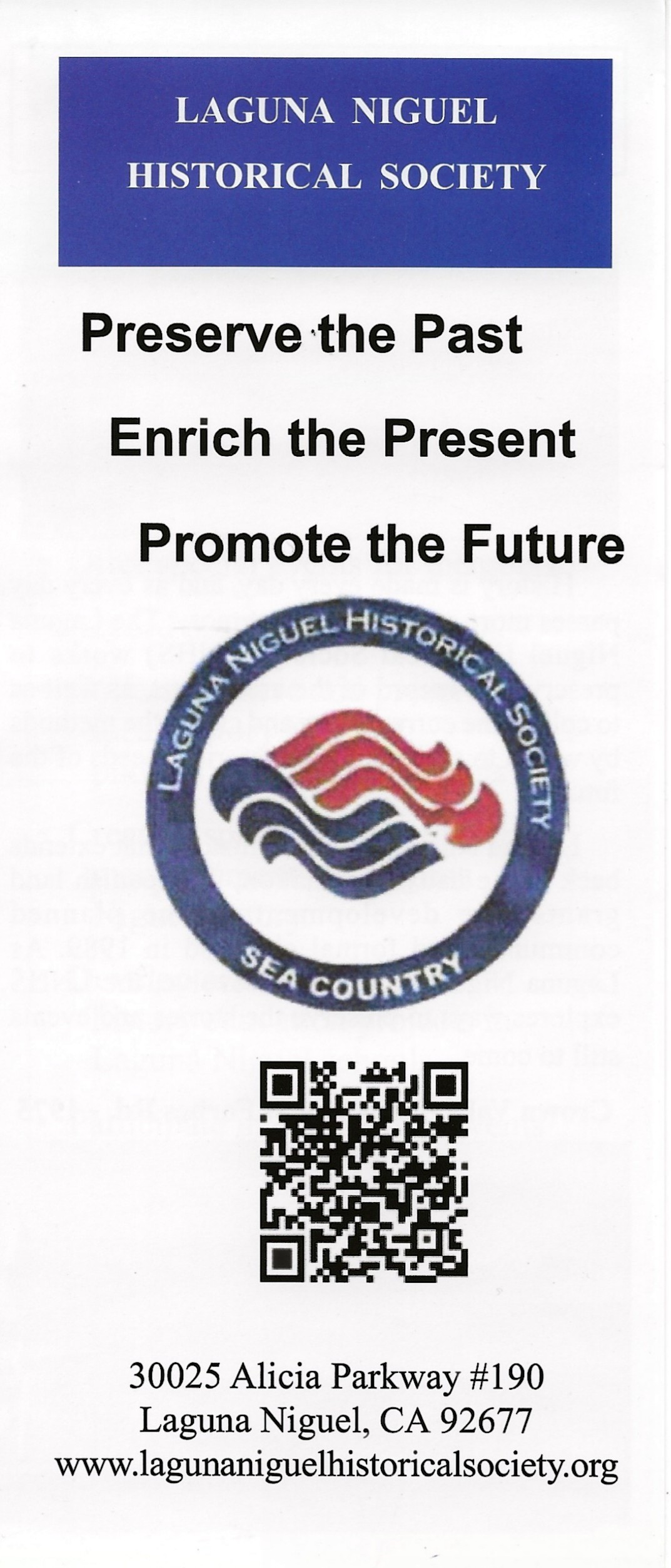 Historical Society Brochure